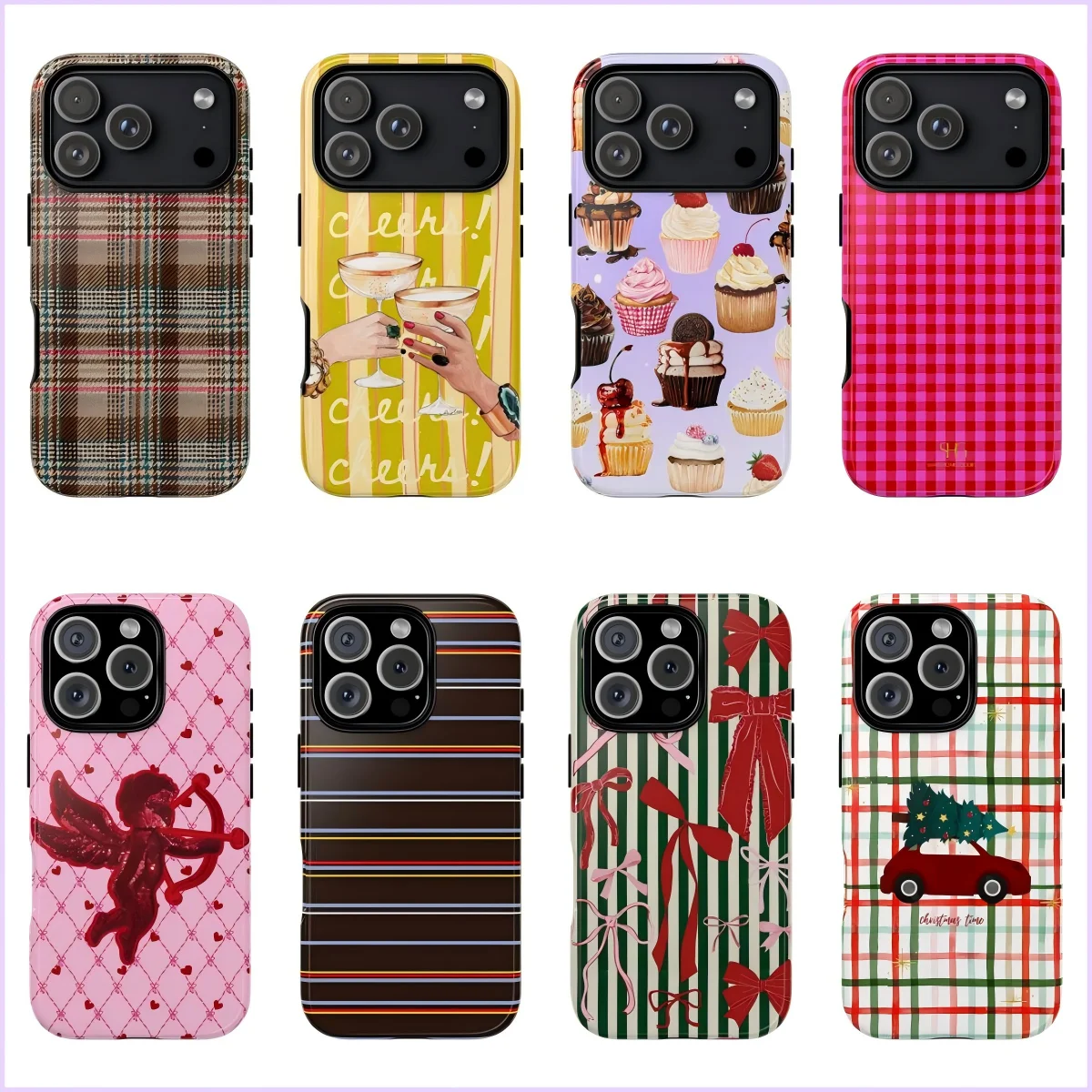 

Luxury Preppy Plaid Prep Phone Case for Samsung Galaxy S20 S23 S24 S25 S26 Plus Ultra Edge 4G 5G Luxury Double-layer Back Cover