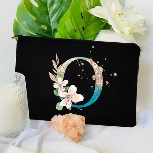 Gradient Initial Makeup Zipper Bags Fashion Travel Toilet Lipstick Pouch Bag Bachelorette Party Bridesmaid Cosmetic Clutch Purse - Image 28