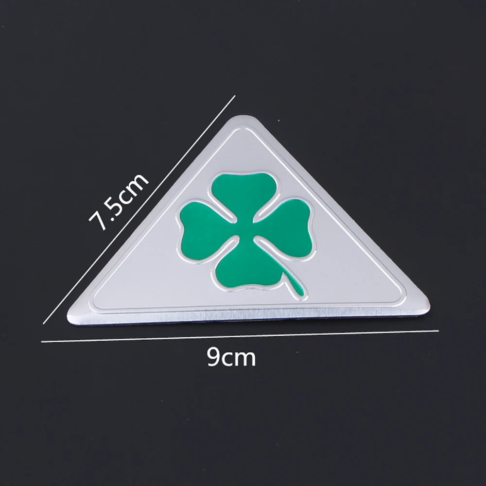 2pc green Clover delta Car Side Fender Emblem Wheel Center Hub Cap Badge Sticker for Alfa Romeo Giulietta Giulia SpiderGTstyling