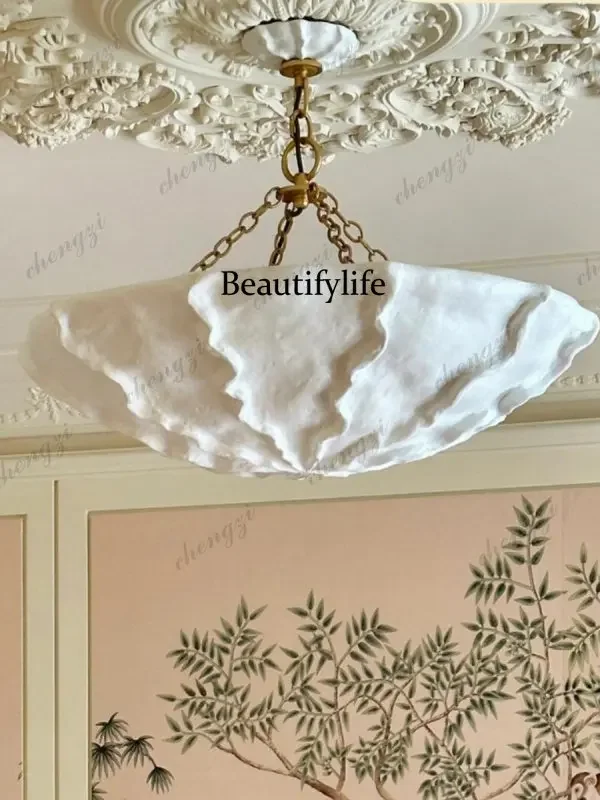 M138 French, plaster chandelier antique creative living room lamp American retro simple villa dining room decorative chandelier