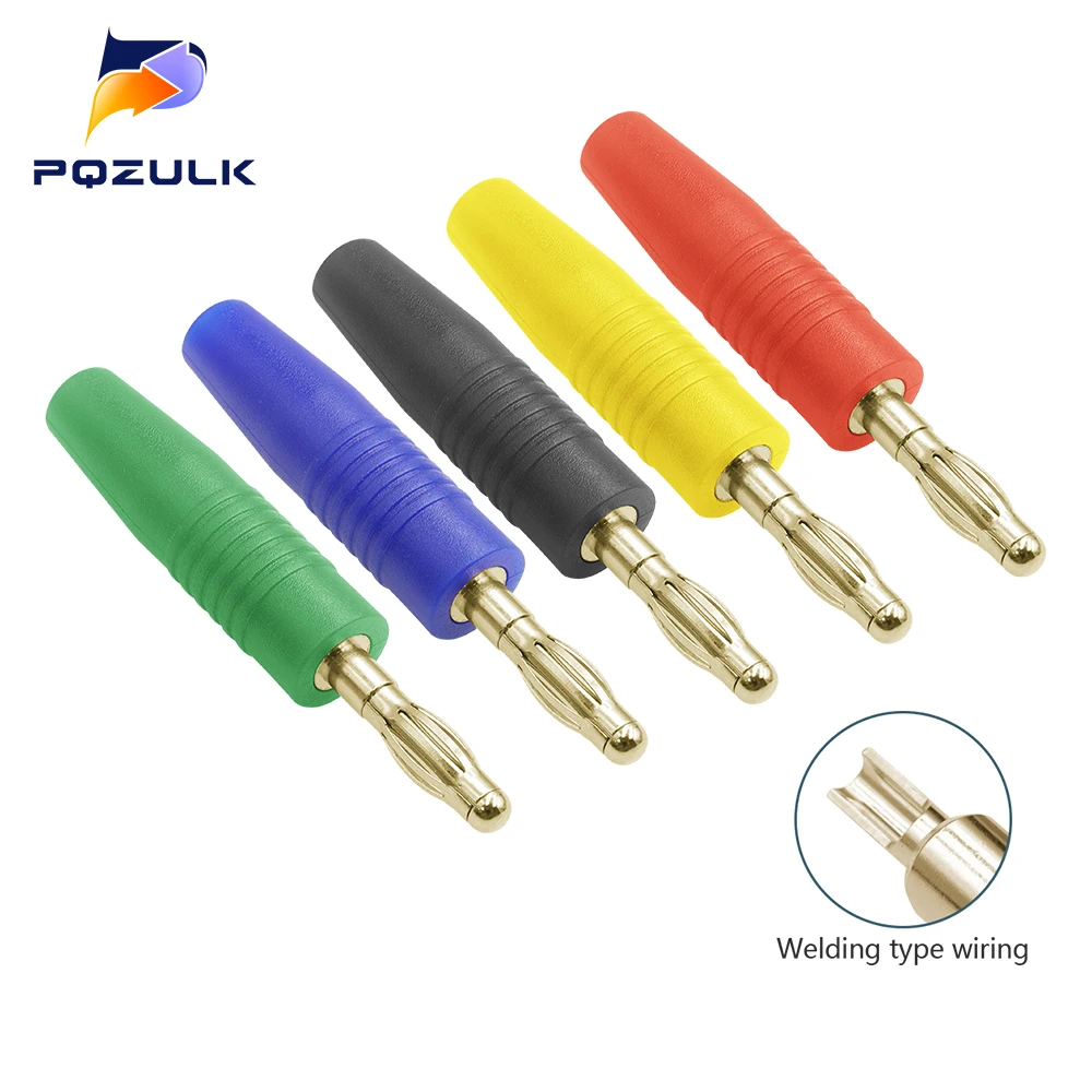 New 4mm Plugs Gold Plated Musical Speaker Cable Wire Pin Banana Plug Connectors