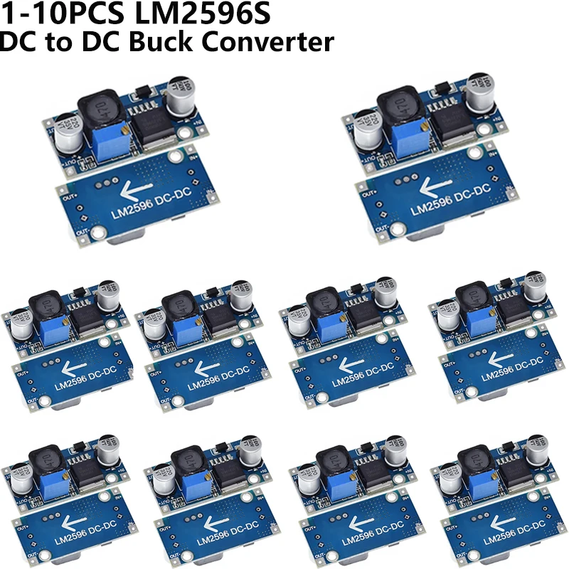 1-10PCS LM2596 DC to DC Buck Converter 3.0-40V to 1.5-35V Power Supply Step Down Module