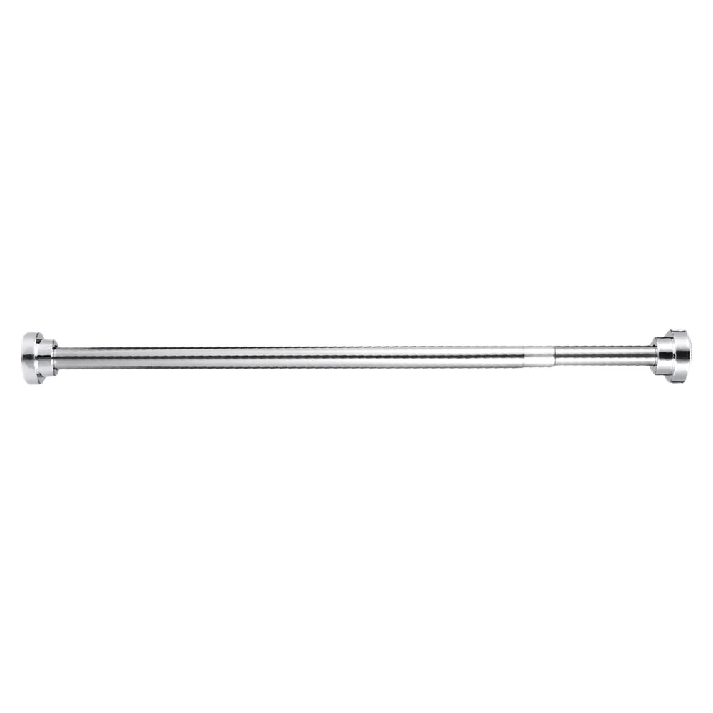 Telescopic Stainless Steel Clothes Drying Rod Extendable Clamp Free for Bathroom Shower Curtain Wardrobe Tension Rod Rust Proof - Image 2