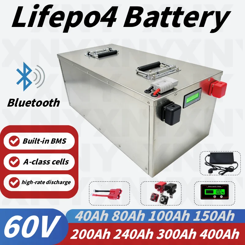 XNY-20S High Capacity Lifepo4 Battery 40Ah-400Ah for 3KW 6KW Electric Vehicles RVs Motorcycles Tricycles Sightseeing Cars - 60V