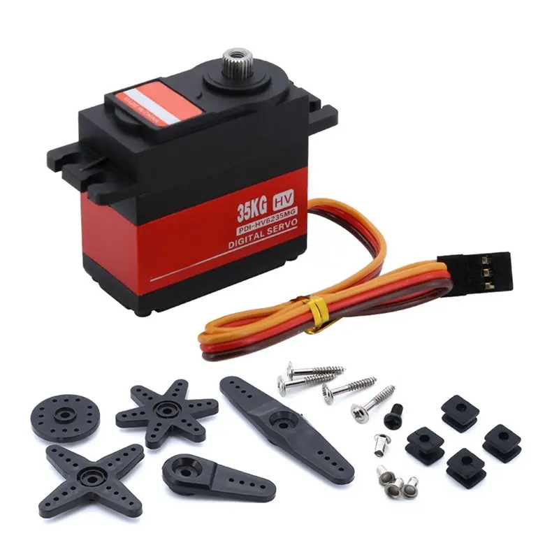 PDI-HV6235MG For RC Servo Motor Digital Metal-Gear 35KG Core Motor Dual Bearings For RC For Car Replacement Parts