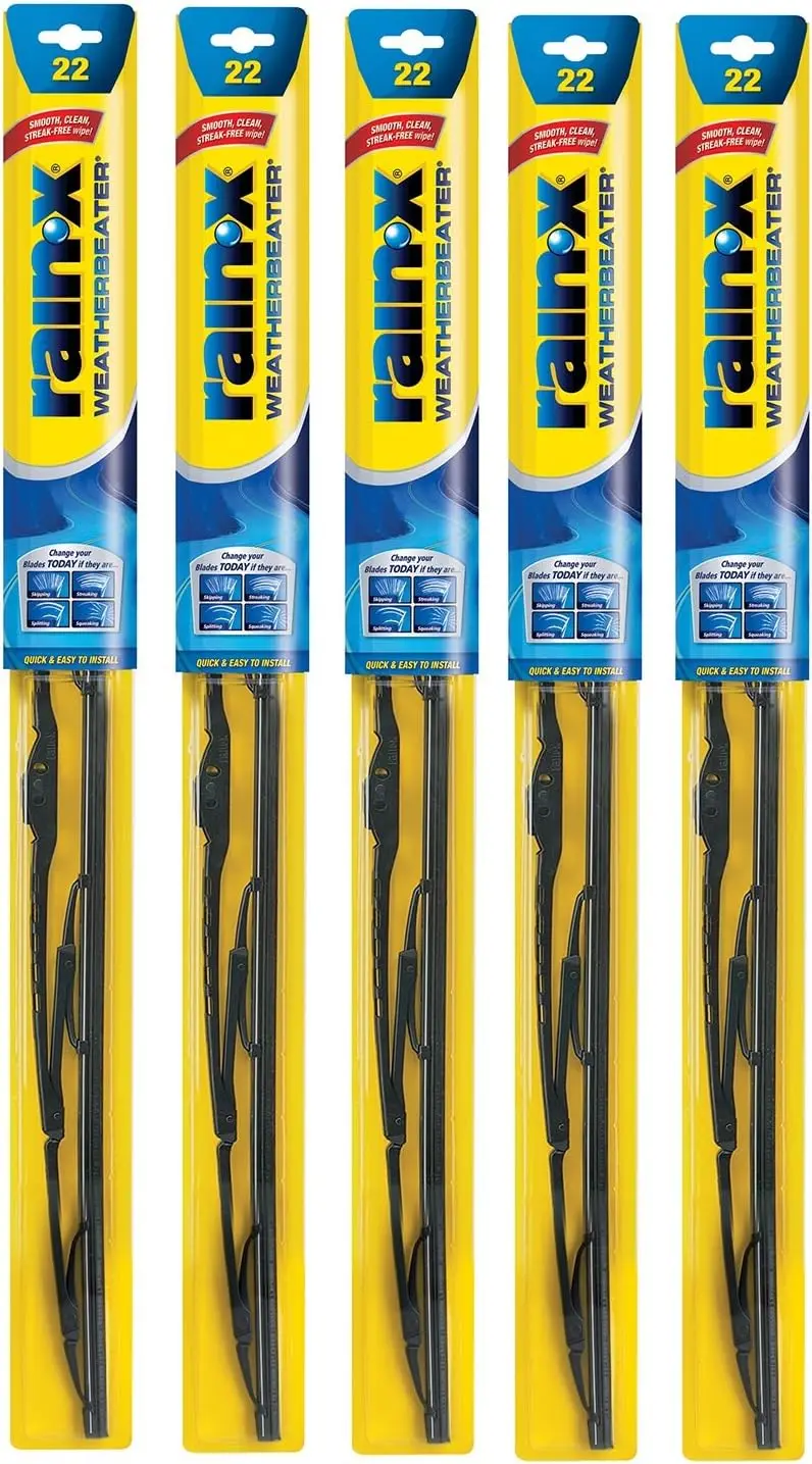 

RX30222-5PK Щетка стеклоочистителя Weatherbeater — 22-дюймовые дворники (упаковка из 5 шт.), автомобильная замена лобового стекла, которые встречи или эксклюзируют