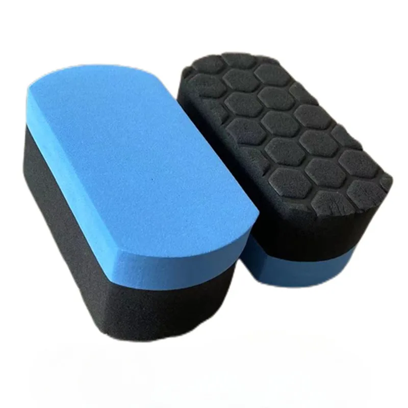 Easy Grip Soft Applicator Pad Tire Dressing Shine Applicator Car Detailing Foam Sponge Tool Dressing Pad Tire Cleaning Sponge