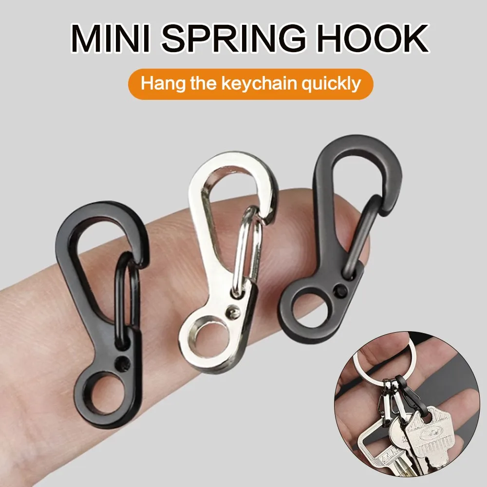 1/3/5/10Pcs Mini SF Spring Hanging Buckle Backpack Clasps Climbing Carabiners Equipment EDC Keychain Outdoor Survival Gear