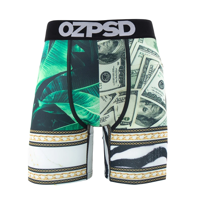 

OZPSD Fashion Print Men Underwear Boxershorts Male Panties Lingerie Men Underpants Sexy Mens Boxers Plus Size 3XL Men's Trunks