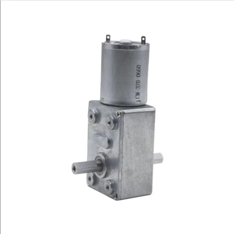 Worm Gear Metal Motor Dual Shaft JGY-370 DC6V 12V 24V Reduction 6-210RPM Large High Torque 2-45Kg.cm Electric Reversed Self-lock