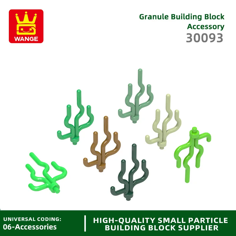 Wange 30093 100g/93PCS Plant Seaweed Tree Leaves Building Block Moc Compatible with Brick DIY Children's Toys