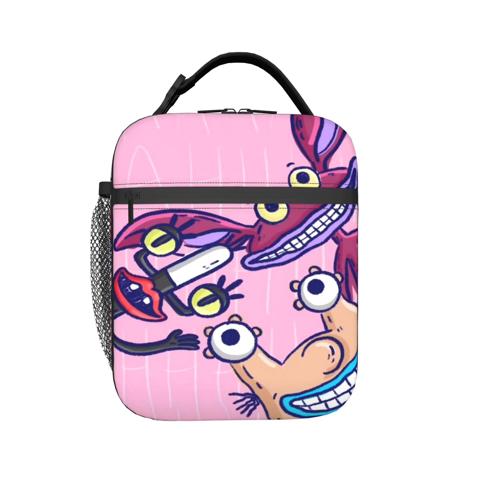 Aaahh Real M-Monsters  Insulated Lunch Bags for Men Women  Food Container Portable Thermal Cooler Lunch Box For School Office