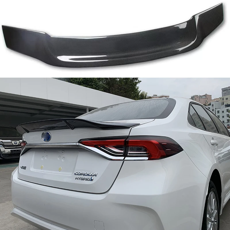 For Toyota Corolla R style high-quality true carbon fiber rear trunk lid spoiler wing sports modification kit 2019 20 2021 2022