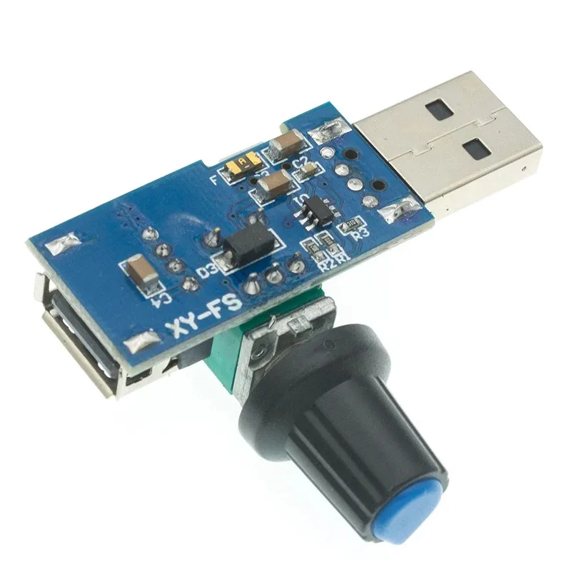 Mini USB Fan Governor Wind Speed Controller Air Volume Regulator Cooling Mute Multi Function Fan Speed Switch Module DC 5V