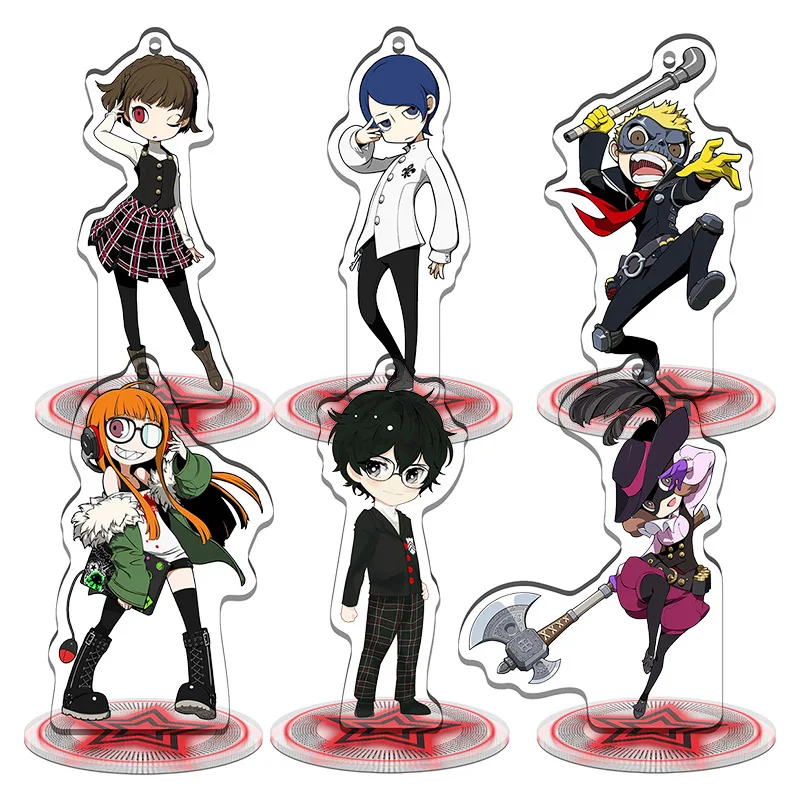 Cute Persona 5 Royal P5R Amamiya Ren Anime Game Related Products Keychain Pendant Jewelry Key Ring Figure Bag Boy Gift Wholesale