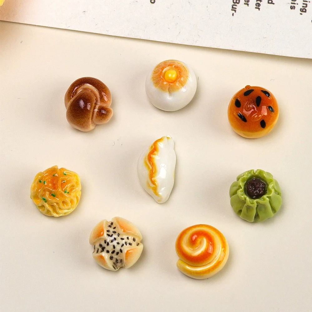 20PCS Mini Breakfast Series Miniature Flat Back Resin Cabochons For Hairpin Scrapbooking DIY Home Decor Craft Accessories