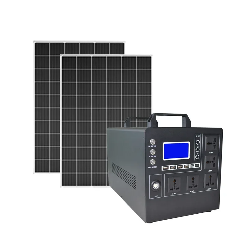 2000 Watt Luxury Solar Generator Large Capacity 2220Wh Pure Sine Wave Inverter Solar TV and Home Lighting System
