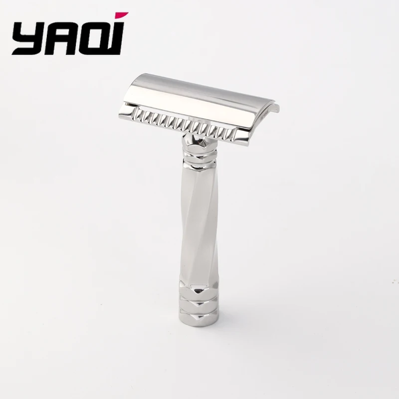 

YAQI Cerberus Stainless Steel Safety Razor - 0.65mm gap/77mm Handle length Hypoallergenic Men's Grooming Shaving Tool