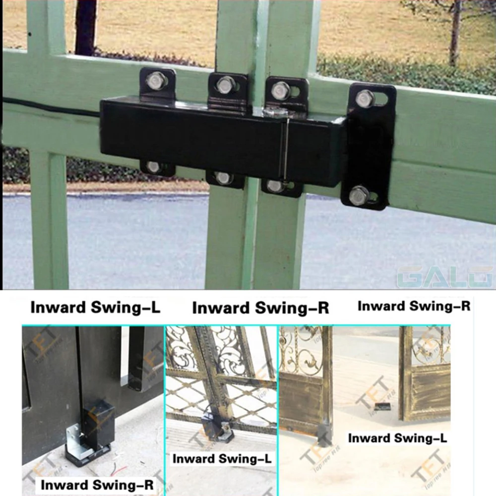 AC110V/220V to 24V Electric Automatic Strong Dual Arm Swing Gate Opener Up to 660 Lbs Hardware Driveway Door KIT
