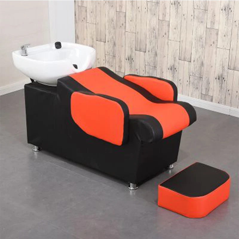 Nordic Luxury Shampoo Chairs Modern Ceramic Barber Shop Shampoo Bed Ergonomics Comfort Salon Furniture Silla Peluqueria FYSC 3