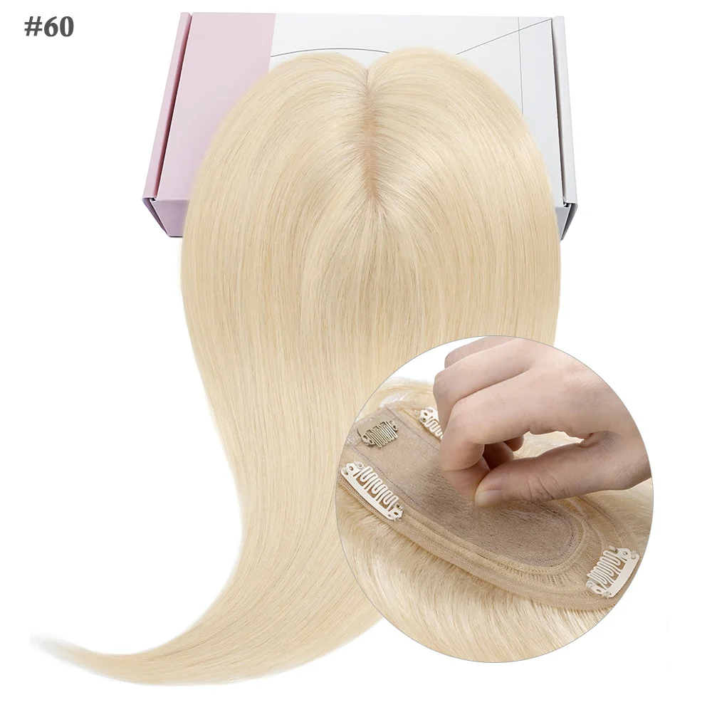 Sego 7x13cm Seiden basis Haar deckel für Frauen 100% Echthaar teile Perücken gerade Clips in Haar teilen hinzufügen Deckung volumen – Detail 23