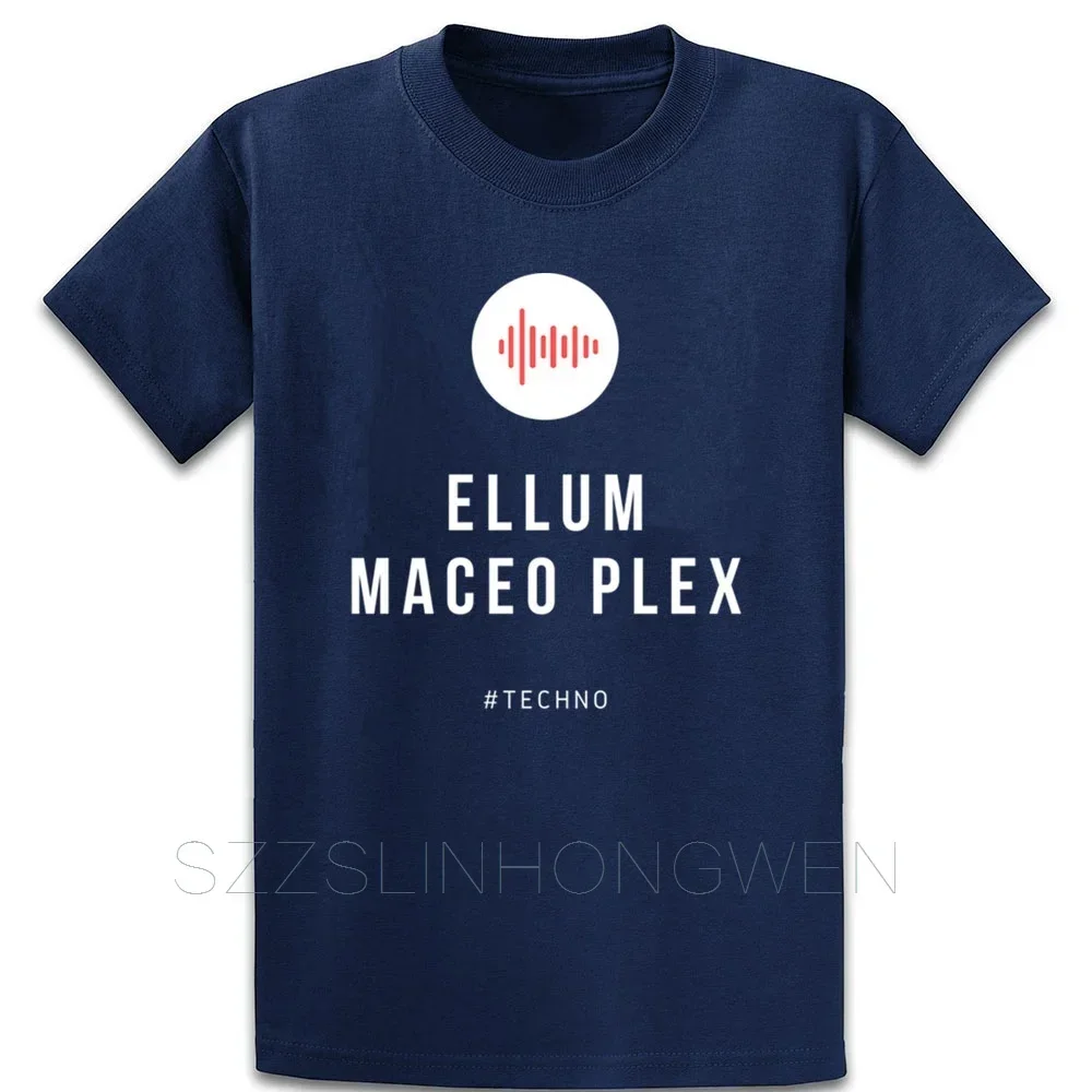 Ellum Maceo Plex Tshirt Techno Funny Couple Short Sleeved T-shirt For Men Women Breathable Casual Pure Cotton Loose Tops