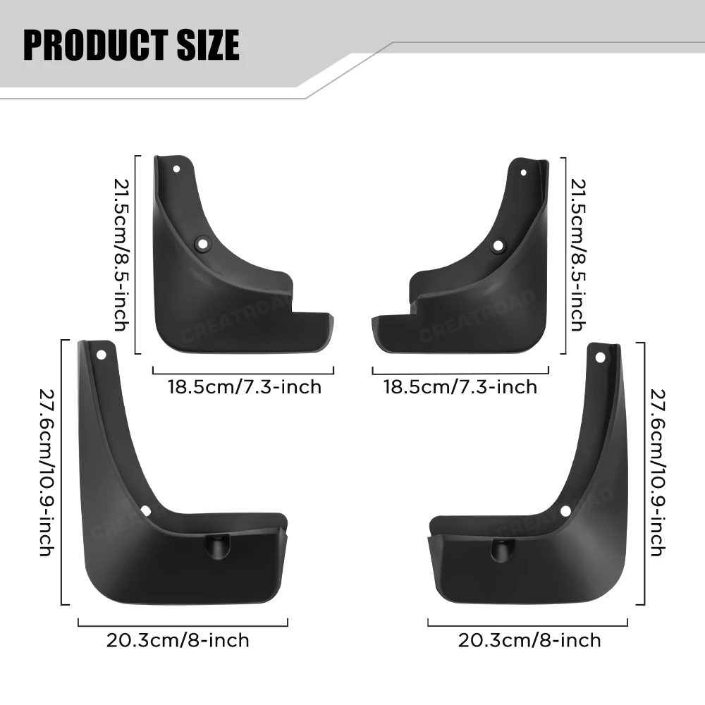 Custom Fit 4PCS Mud Flaps for Kia KX1 2019 2020 2021 2022 2023 2024 2025 No Drilling Splash Guards Car Fender Accessories