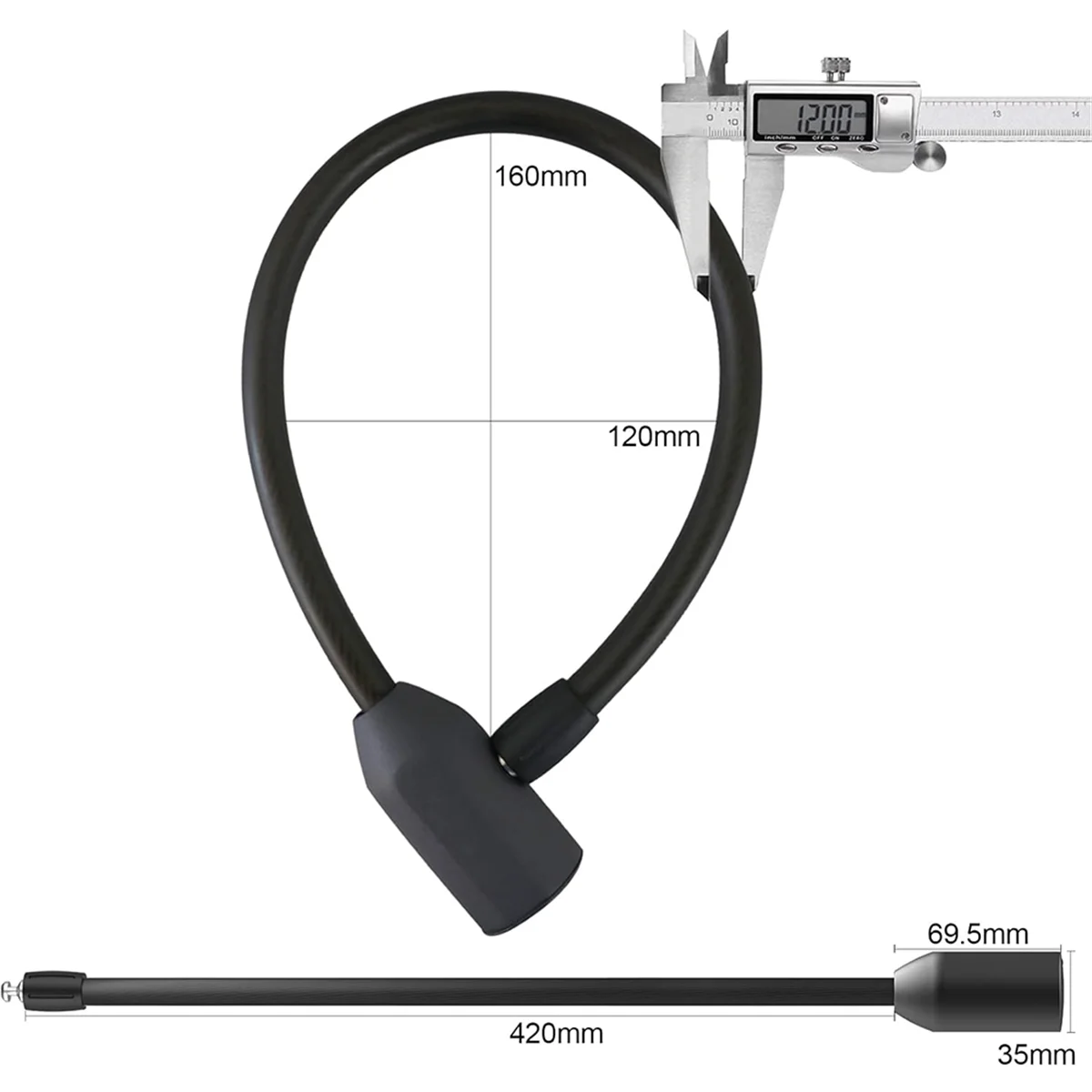 

NEW Fingerprint Cable Lock, Smart Bike Cable Lock, Fingerprint Lock with APP Access, Waterproof Biometric Cable Lock