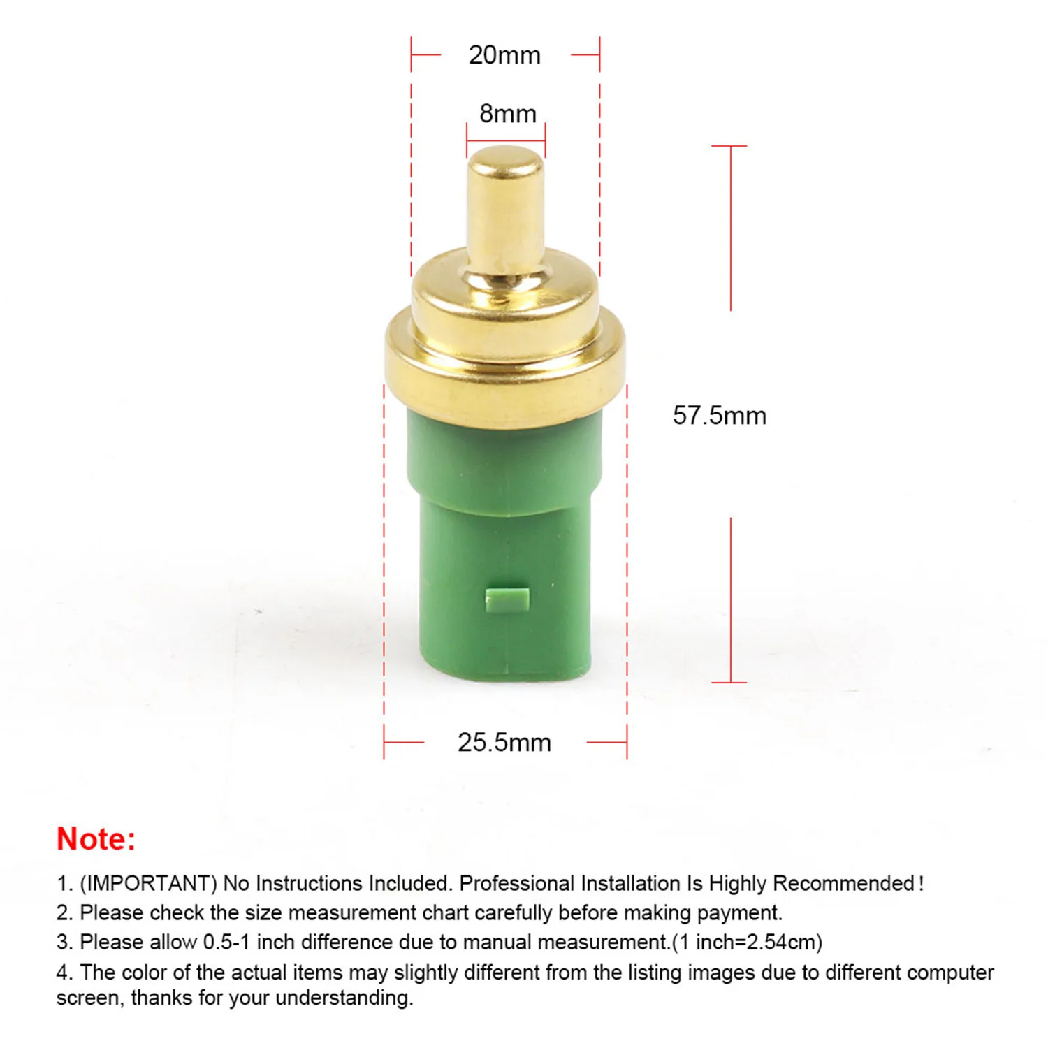 Sensor de temperatura del refrigerante de temperatura del agua para Audi A2 A3 para VW Golf Passat Jetta para Skoda para Seat para Ford 078919501 C