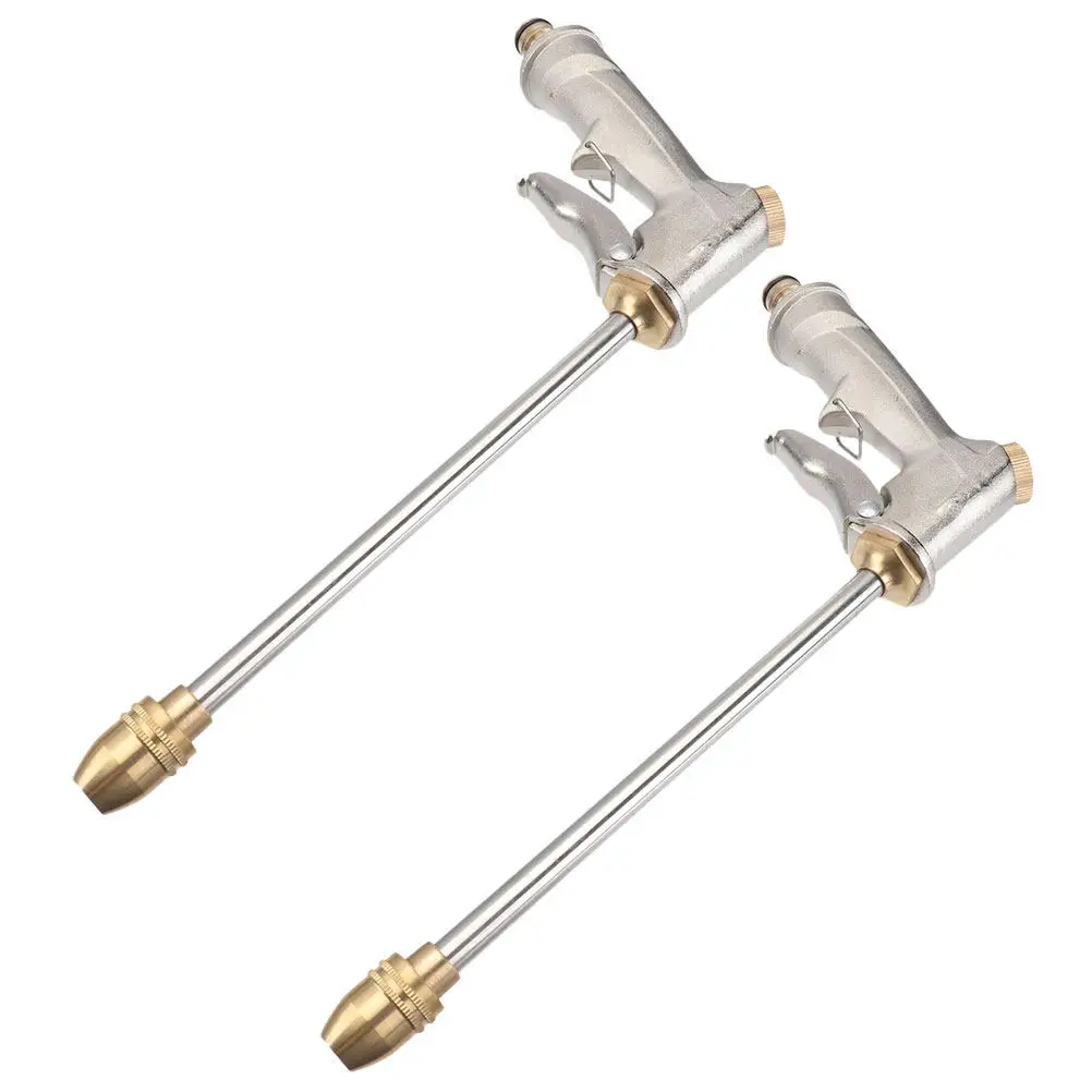 High Pressure Hose Nozzle Sprayer 2 Pack Non Slip Grip Rust Resistant for Car Washing Garden Watering