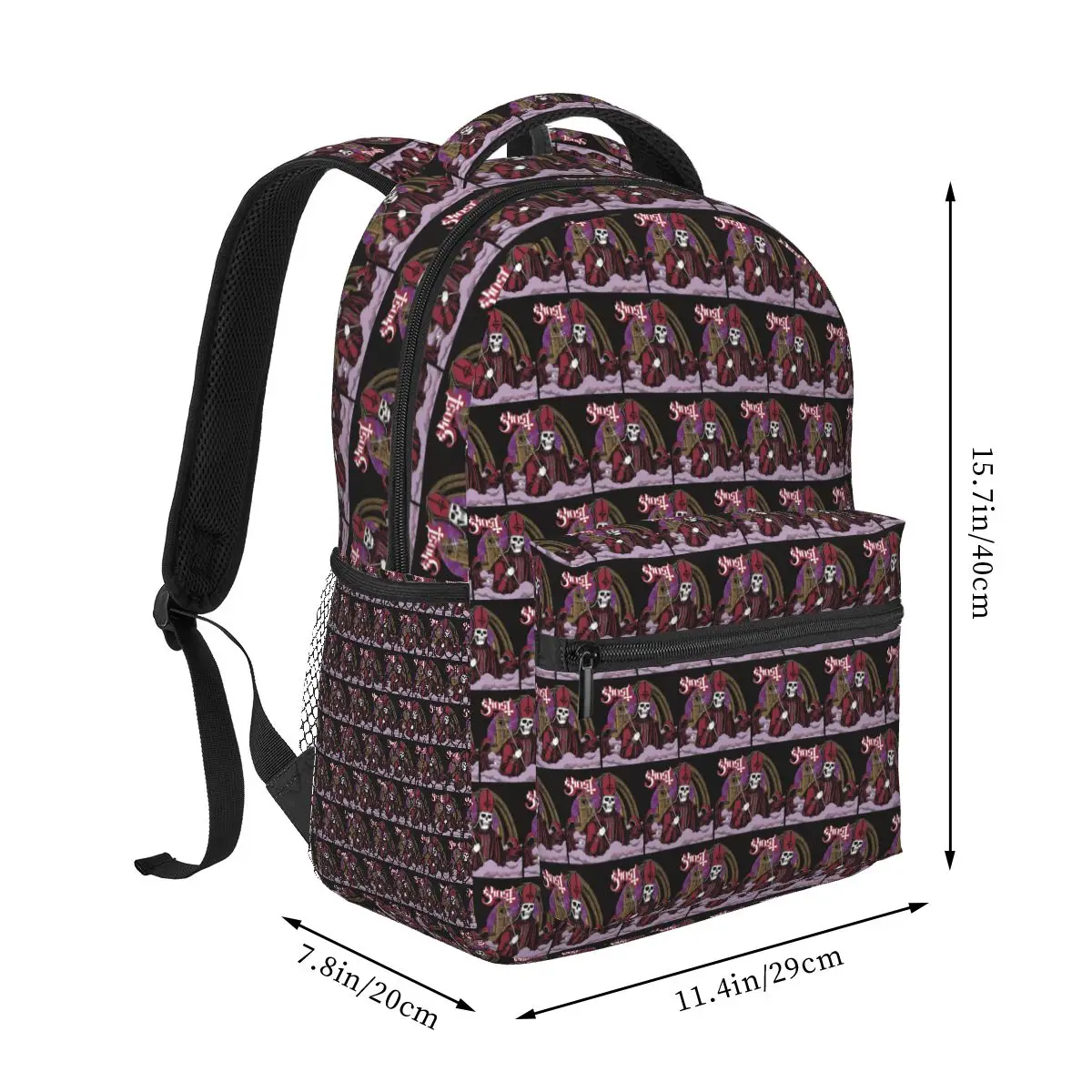 Rock Band Ghost BC Backpacks Boys Girls Bookbag Students School Bags Cartoon Travel Rucksack Shoulder Bag Large Capacity