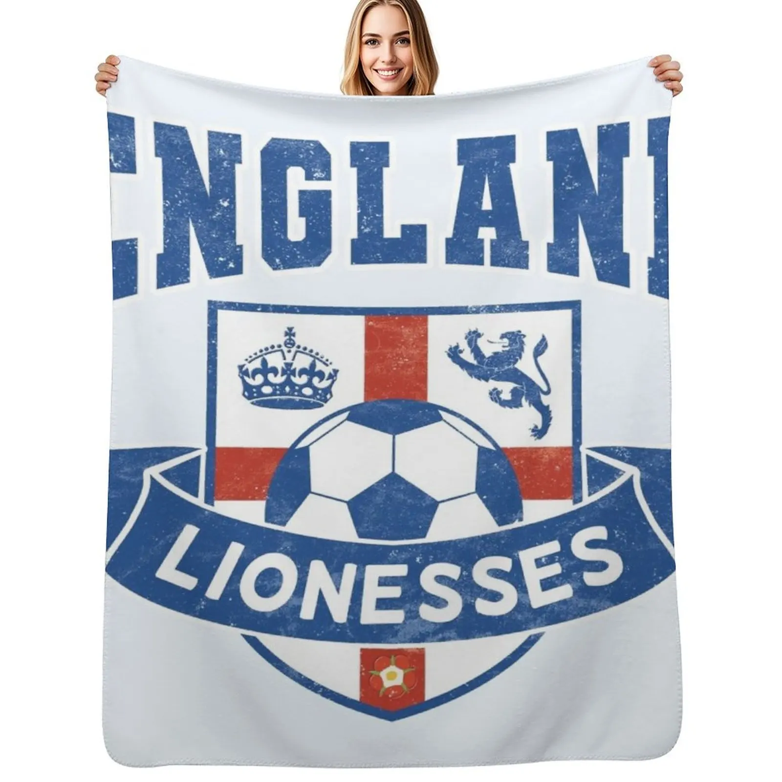 

England Lionesses Football Badge (#04) Throw Blanket Stuffeds Thin Blankets