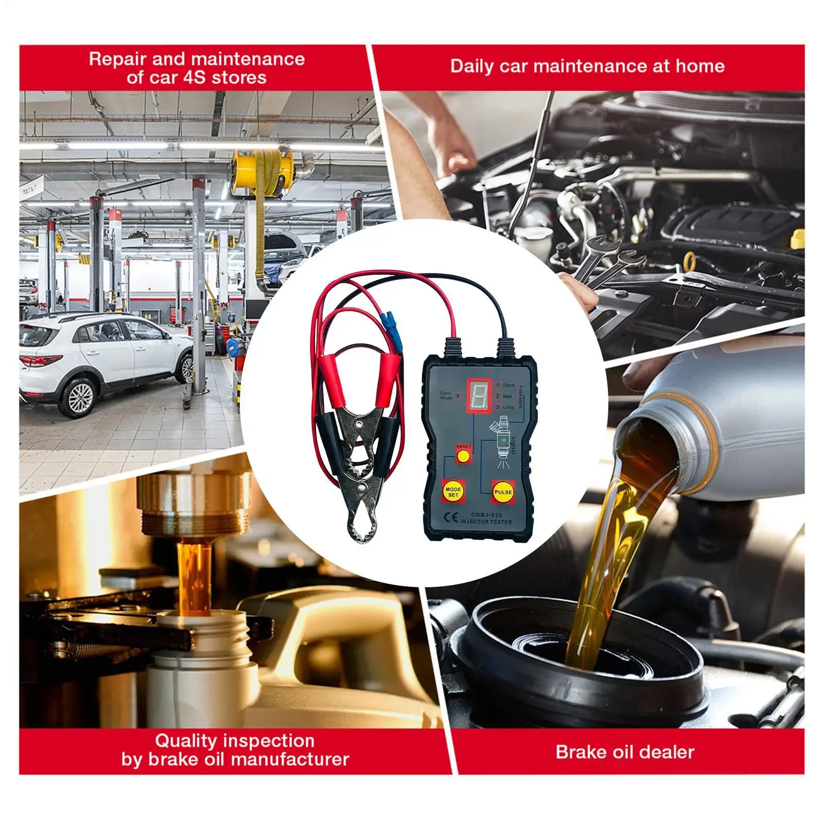 

Тестер инжекторов, 12 В, детектор сканирования, диагностический инструмент для обслуживания системы, характеристики, удары неисправностей, ремонтные магазины