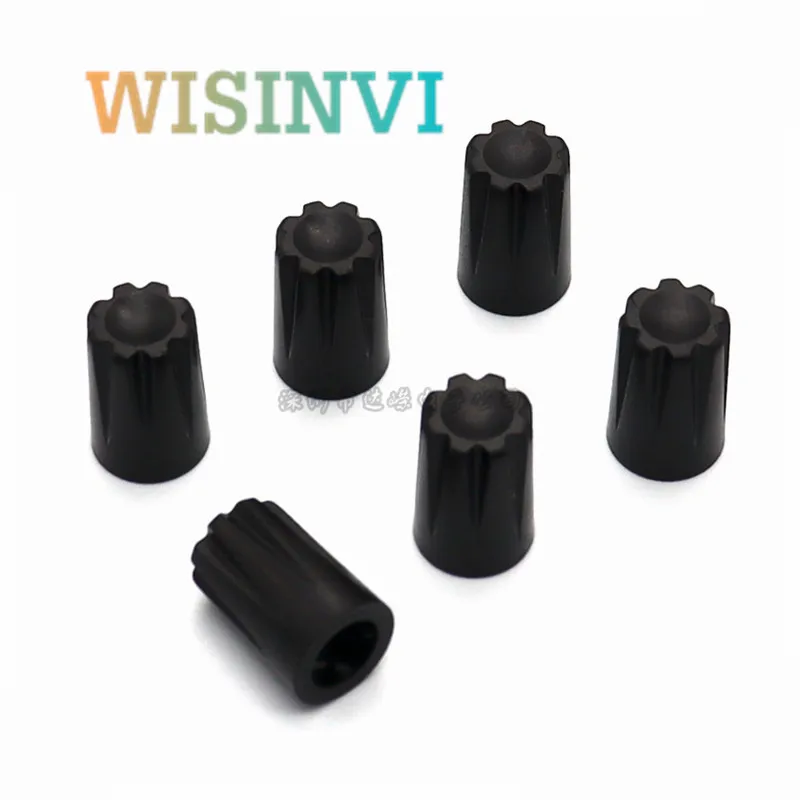 10PCS Plastic Knob Cap Diameter 12mm Height 18mm Potentiometer Encoder Knob Without Indication Mark D Inner Hole 6MM