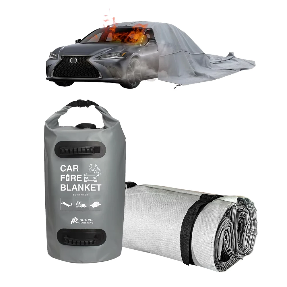 

Fiberglass Mat 6x8m 6x9m Fire Blanket for EV Car Parking Garage Use