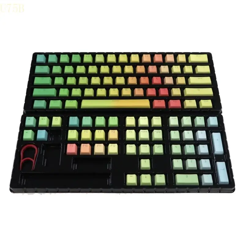 

U75B 108 Keys Rainbow Keycaps PBT Dye Sublimation Personlized Backlit Keycap