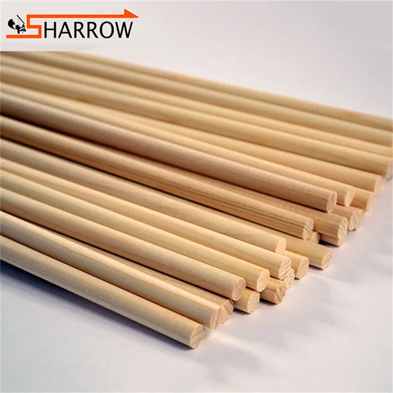 24pcs Wooden Arrow Shaft 80cm Handmade DIY Wood Arrow Shaft Diameter 8mm Target Shooting Outdoor Hunting Archery Accessories