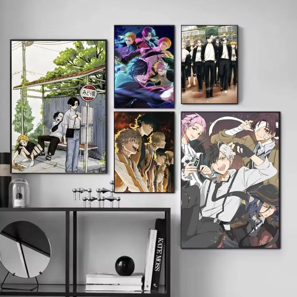 Cartoon Anime W-WIND B-BREAKER Manga Posters Fancy Wall Sticker for Living Room Bar Decoration Wall Decor