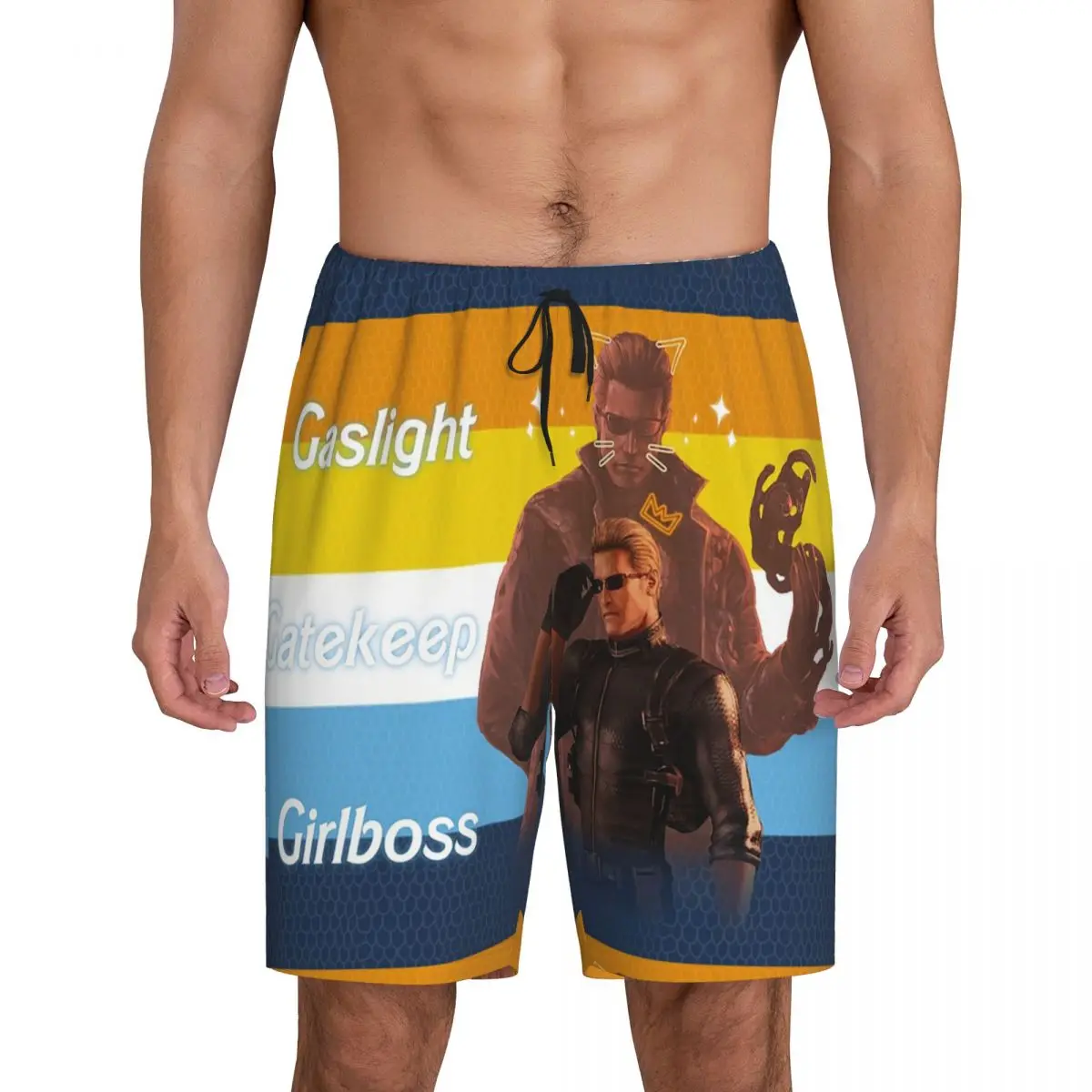 

Мужские короткие пижамные шорты Custom Aroace Wesker для сна и отдыха