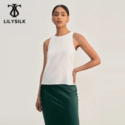 LILYSILK Summer Women 18 Momme Silk Camisoles 2022 New Femme Round Neck Sleeveless Tank Top Ladies Casual Clothing Free Shipping