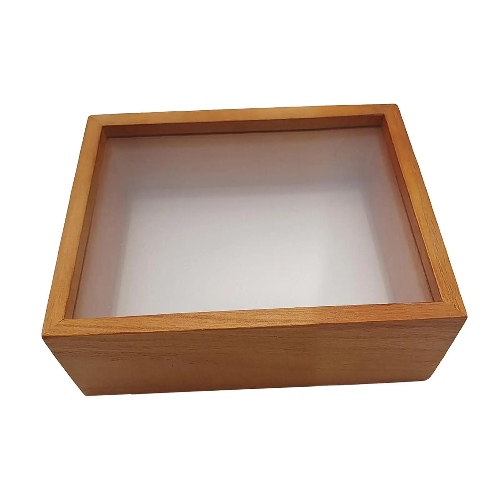Wood Shadow Box Frame DIY Gifts Dried Flower Display Case Plexiglass Storage Box for Handicrafts Pictures Medals Flower Awards