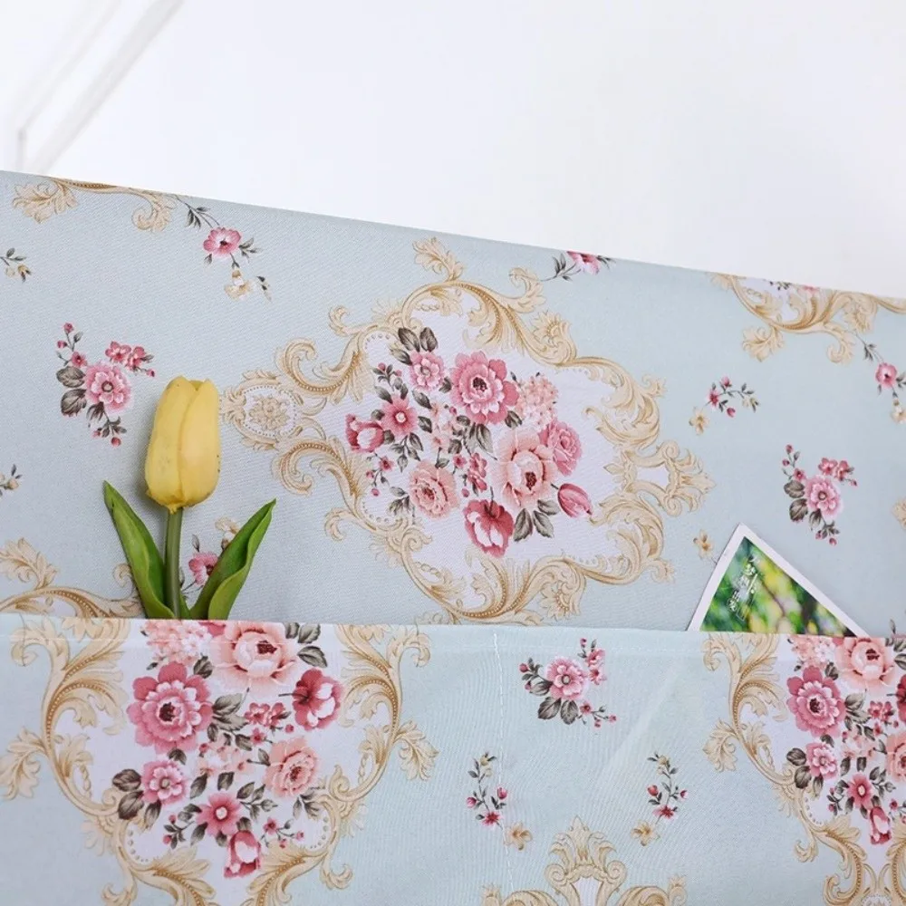

70x170cm Refrigerator Dust Cover Flower Pattern Washable Protective Cover Art Cloth with Storage Pocket Microwave Oven Cover