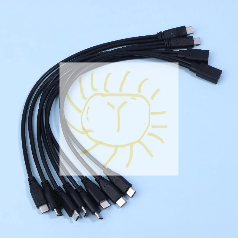 Charging Cable Adapter, USB C Type Cable Splitter 1 to 2, 15W 3A Extension Wire for Multiple Devices