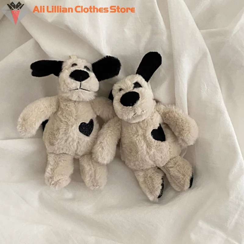 New Cute Plush Black Love Puppy Keychain Toy Stuffed Animal Puppy Doll Toys Backpack Bag Pendant Hanging Girl Gifts