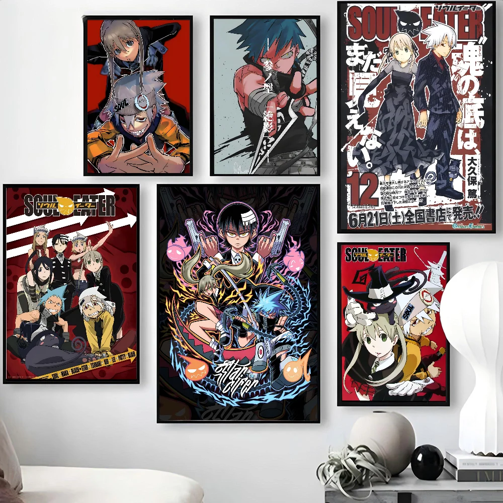 1PC S-Soul E-Eater Anime Poster Poster Paper Print Home Living Room Bedroom Entrance Bar Cafe Art Painting Decoration