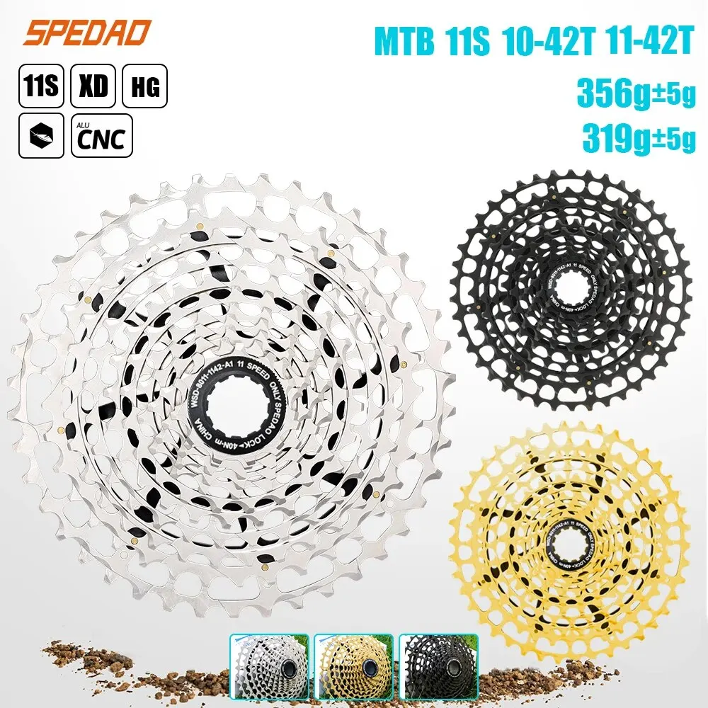 SPEDAO 10-42T 11-12 11Speed Bicycle Cassette 11v MTB Bike Freeewheel 11S Mountain Sprocket XD HG C Made Bike Cycling Accessories