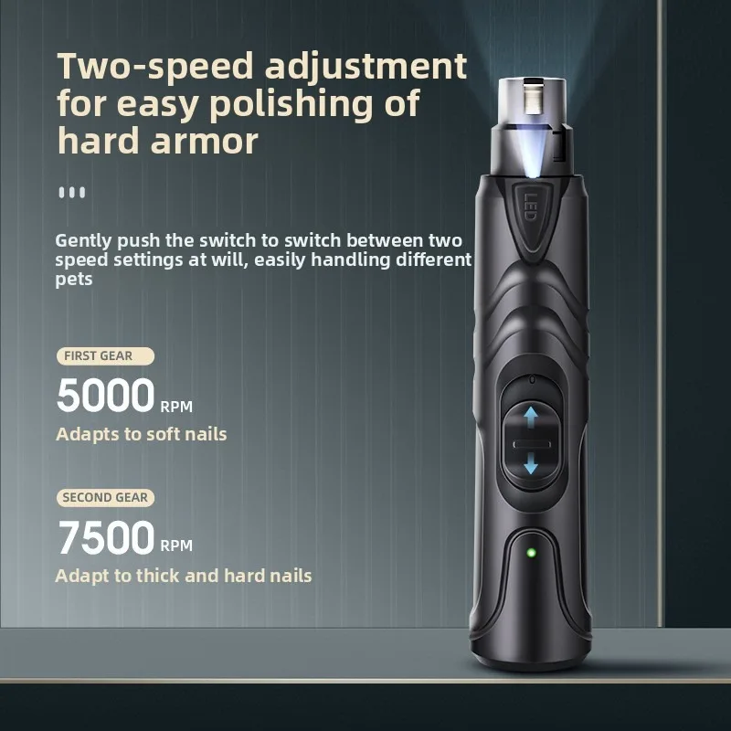 Electric Pet Nail Grinder Clipper Trimmer Cats Dogs Powerful Rechargeable Grooming Tool Gentle Paws Filing Polishing Kit Safe