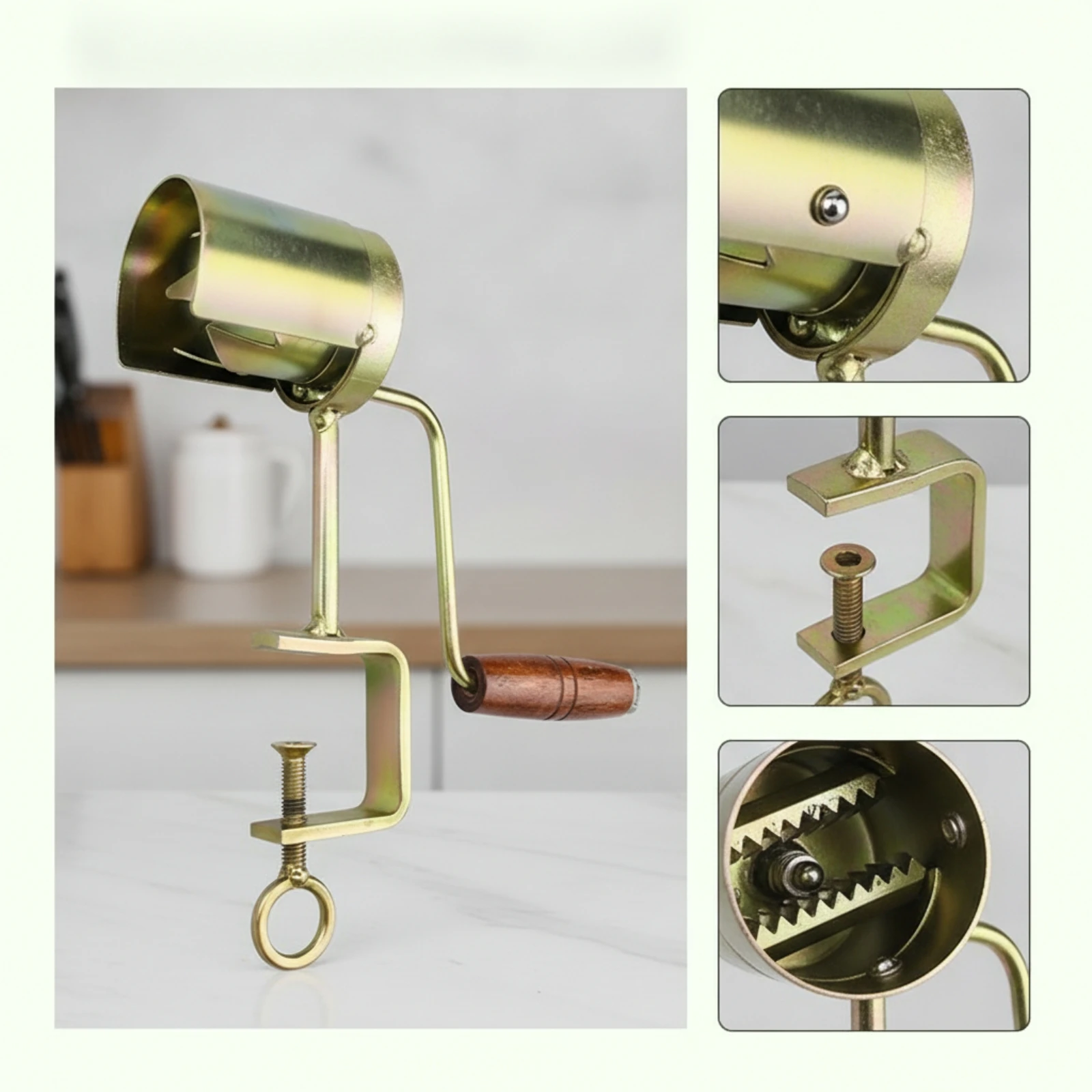 Corn Sheller Manual Corn Sheller with Clamp Long-Lasting Portable for Small Farmers, Countertop, Kitchen
