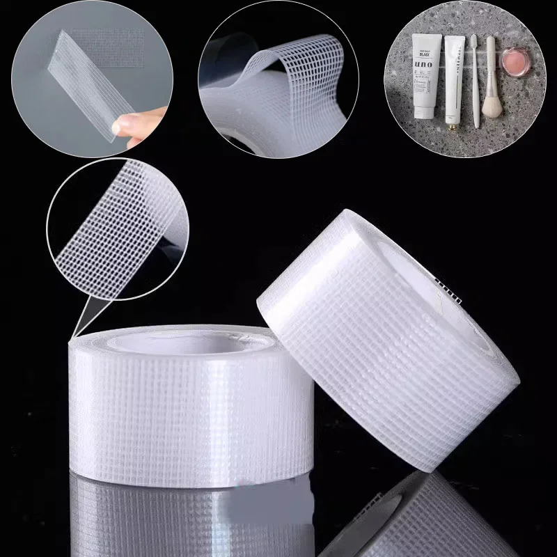 Ultra-Strong Double-Sided Adhesive Nano Tape Clear Removable Waterproof High Viscosity Sticky Strip Grid No Trace Tape Reusable
