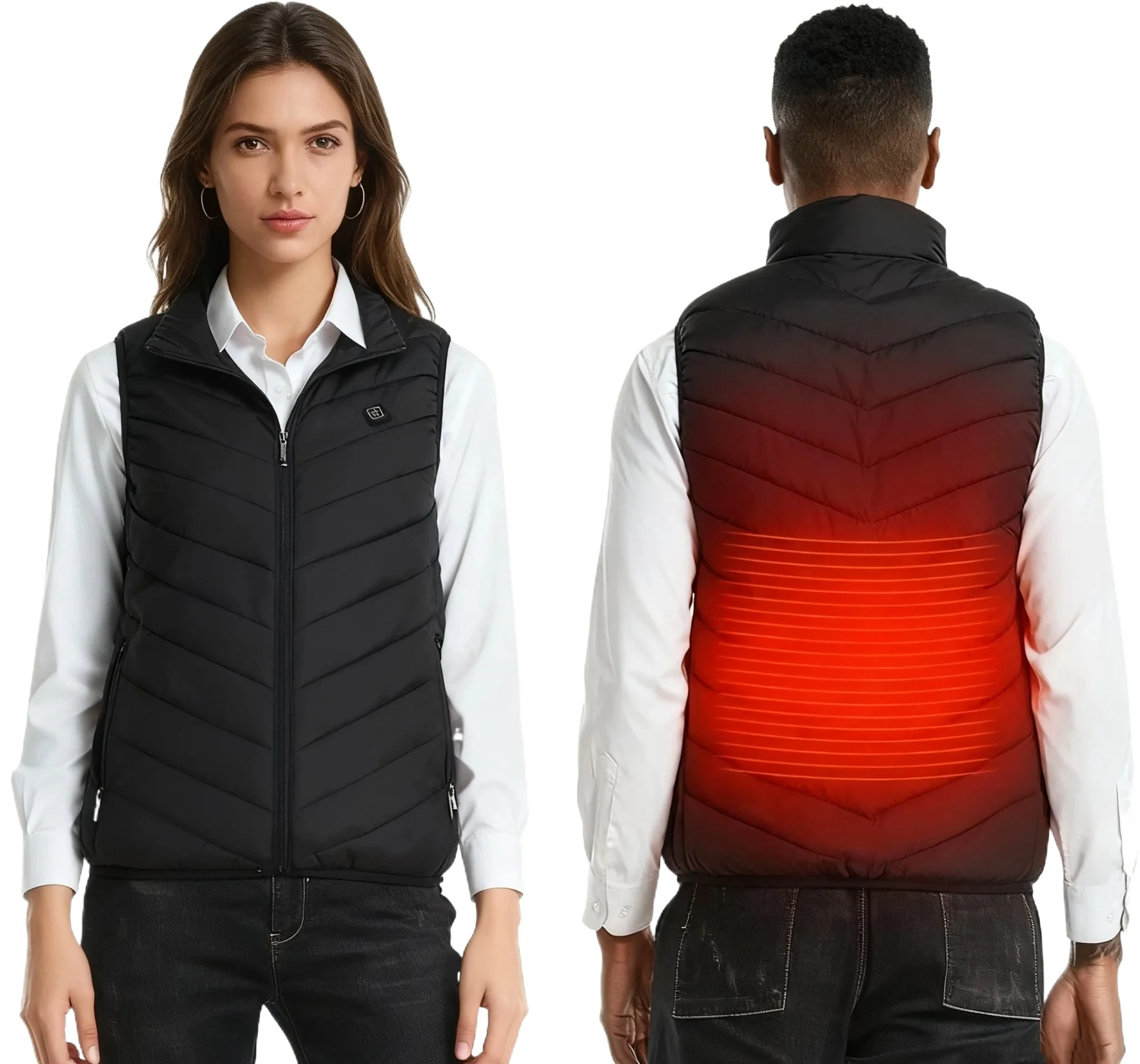 21 Zone Heated Vest for Men & Women USB Rechargeable Graphene Heating Jacket Electric Warm Coat for Outdoor Hiking Winter Sports